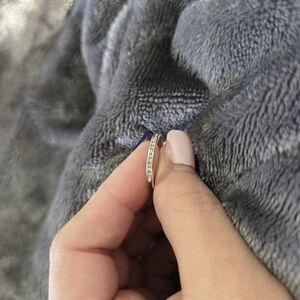 Elegant Silver Band with Crystals